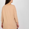 Tmavě béžová plus size mikina APPLINNE