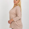 Béžový plus size top VIVANEA z viskózy