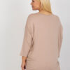 Béžový plus size top VIVANEA z viskózy