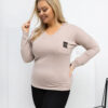 Béžový plus-size top BADGINA
