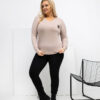 Béžový plus-size top BADGINA