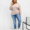 Béžový plus-size top PETITARA