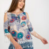 Béžová boho halenka FRINGELIA