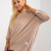 Béžový plus size viskózový top VISCARIA