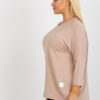 Béžový plus size viskózový top VISCARIA