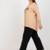 Tmavě béžová plus size mikina PARISARA