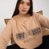 Tmavě béžová plus size mikina PARISARA