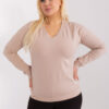 Béžový plus size top VELENZA