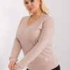 Béžový plus size top VELENZA