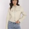 Béžová biker bunda z eko kůže – CALISSA