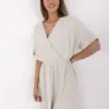 Béžové zavinovací midi šaty BELLISARA