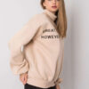 Béžová zateplená oversize mikina Kelly – FARIRA