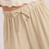 Béžové wide-leg kalhoty z viskózy – LEVELLE