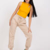 Béžové slim-fit tepláky Julia – FRAONA