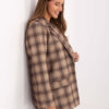 Béžovo-camel oversize kostkované sako – QUORALIA