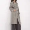 Béžovo-tmavě šedý kabát ITALY MODA s límcem – OPHYSSA
