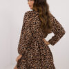 Černo-béžové leopardí mini šaty DIAMARA