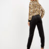 Béžovo-černý velurový komplet s leopardím motivem RUE PARIS – ATHALIA
