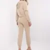 Béžový casual komplet s mikinou s kapucí – BEATRIXA