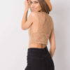 Béžový krajkový crop top HALIANNE