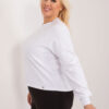 Bílá bavlněná plus size mikina Florentia – CIRORA