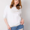 Bílý plus size top OPALVETTA s jemným potiskem