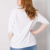 Bílý plus size top OPALVETTA s jemným potiskem