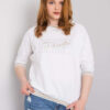 Bílý plus size top OPALVETTA s jemným potiskem