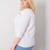 Bílý plus size top QUINTARA s nápisy
