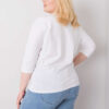 Bílý plus size top QUINTARA s nápisy