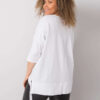 Bílý plus size top HERMELIS s leopardím motivem