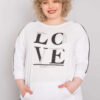Bílá plus size mikina URBANELLE s kapsami
