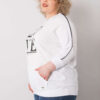 Bílá plus size mikina URBANELLE s kapsami
