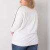 Bílá plus size mikina URBANELLE s kapsami