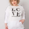 Bílá plus size mikina URBANELLE s kapsami