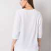 Bílý plus size top FIORAVEN s tónovým potiskem