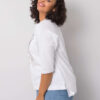 Bílý plus size top DALINETTA s třásňovou aplikací
