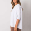 Bílý oversize top DIVANESSA s drobným nápisem