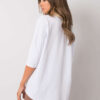 Bílý oversize top DIVANESSA s drobným nápisem