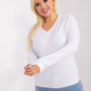 Bílý plus size top VELENZA