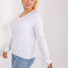 Bílý plus size top VELENZA