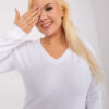 Bílý plus size top VELENZA