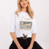 Bílý top WILDSCRIPT s leopardím potiskem