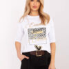 Bílý top WILDSCRIPT s leopardím potiskem