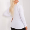 Bílý přiléhavý top LINEARA plus size