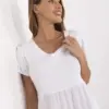 Bílé bavlněné mini šaty CELESTINE