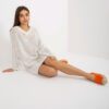 Bílé volné svetrové šaty ERIILDA na léto