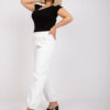Bílé bavlněné tepláky Banni plus size – GRAELIA