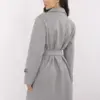 Bílo-tmavě šedý kabát ITALY MODA ke kolenům – OPHENA