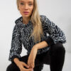 Bílo-černý velurový komplet s leopardí mikinou RUE PARIS – BEDA